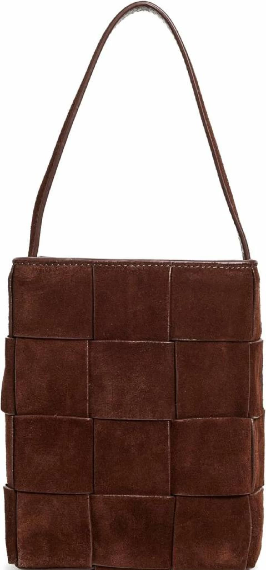 Loeffler Randall Laith Woven Bucket Bag for Women - Wide Top Handle Designer Handbag