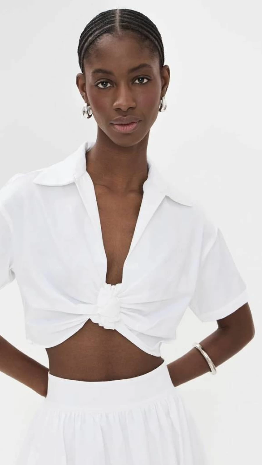 De Loreta Women's Myriam Blouse - Elegant Feminine Top for Casual & Office Wear