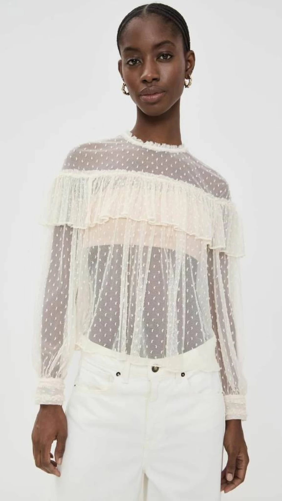 Ulla Johnson Women's Anelise Blouse | Floral Printed Silk Top | Elegant Feminine Style
