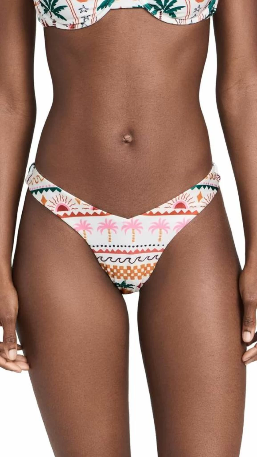 MINKPINK Women's Eyona High-Waisted Bikini Bottoms - Sexy Swimwear Beach Vacay Essentials