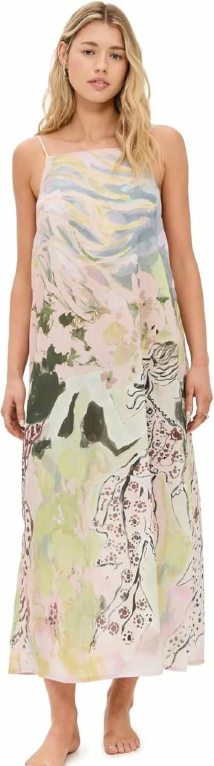 Desmond & Dempsey Women's Square Neck Nightie - Soft Cotton Sleepwear for Women