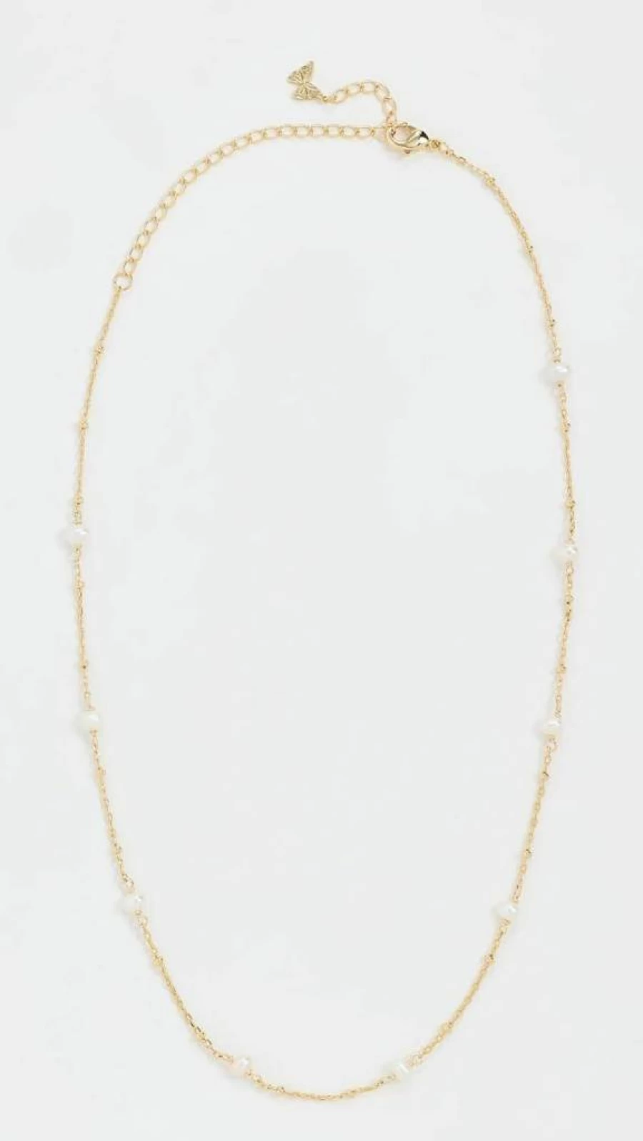 ADINA EDEN Women's Elegant Pearl & Ball Chain Necklace - Dainty Gold/Silver Layering Jewelry Gift