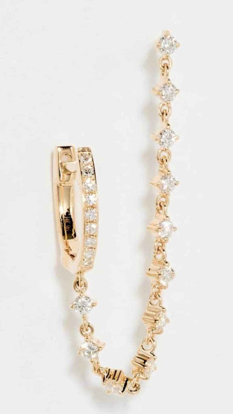 EF Collection Women's Diamond Mini Huggie & Prong Set Stud Earrings in 14K Gold