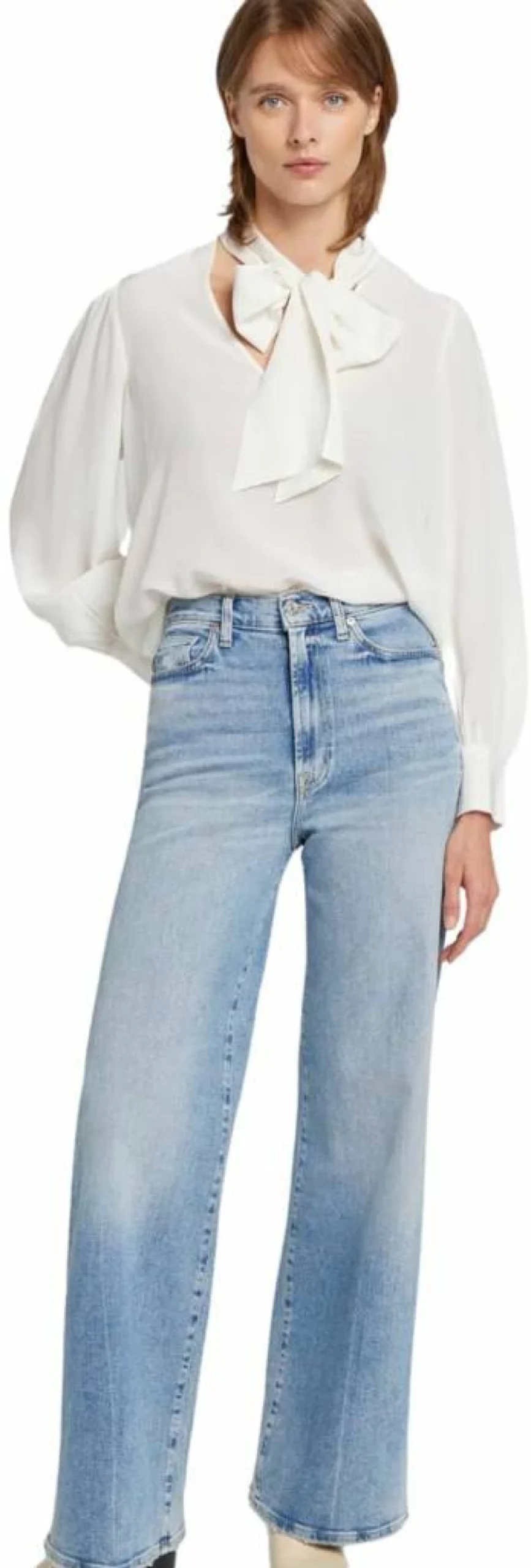 7 For All Mankind Women's Ultra High-Rise Bootcut Jeans - Wide Leg Denim Pants for Women