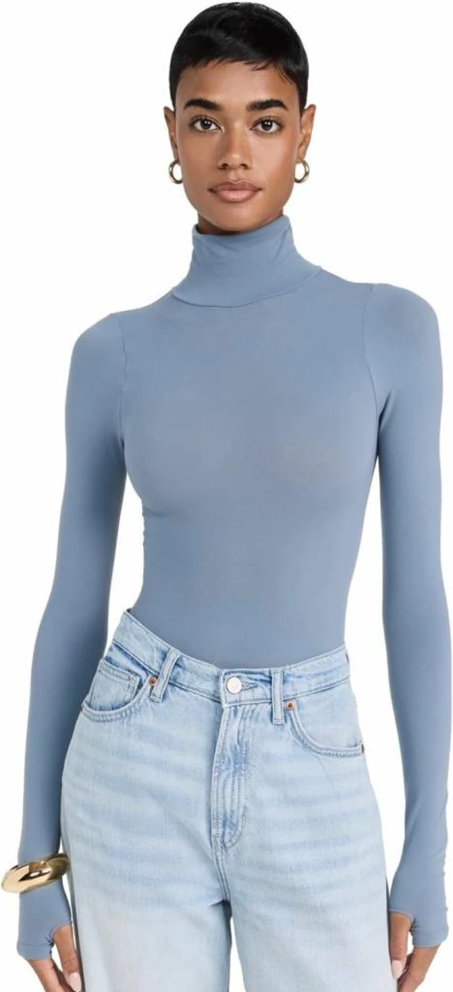 Commando Women's Turtleneck Ballet Bodysuit - Stretchable Comfort Fit Seamless Layering Top