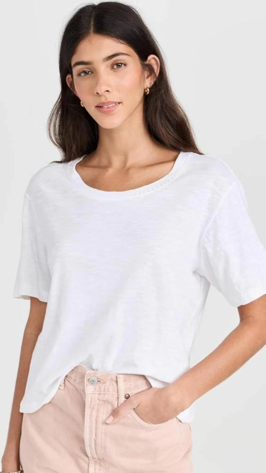 LOVESHACKFANCY Women's Calix Short Sleeve Tee - Floral Print Casual Top