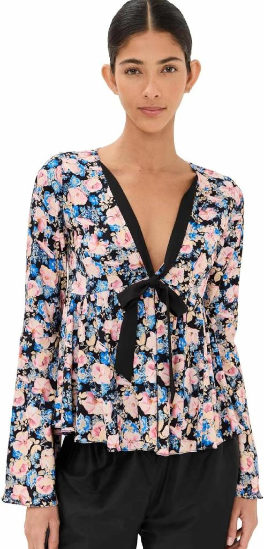 Kika Vargas Women's Naomi Blush Orchid Viscose Blouse - Elegant Feminine Top