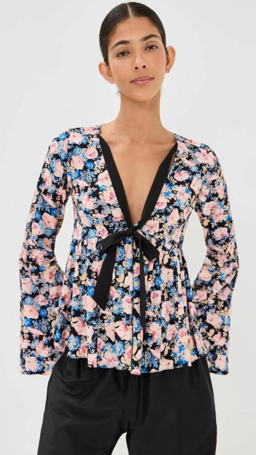 Kika Vargas Women's Naomi Blush Orchid Viscose Blouse - Elegant Feminine Top