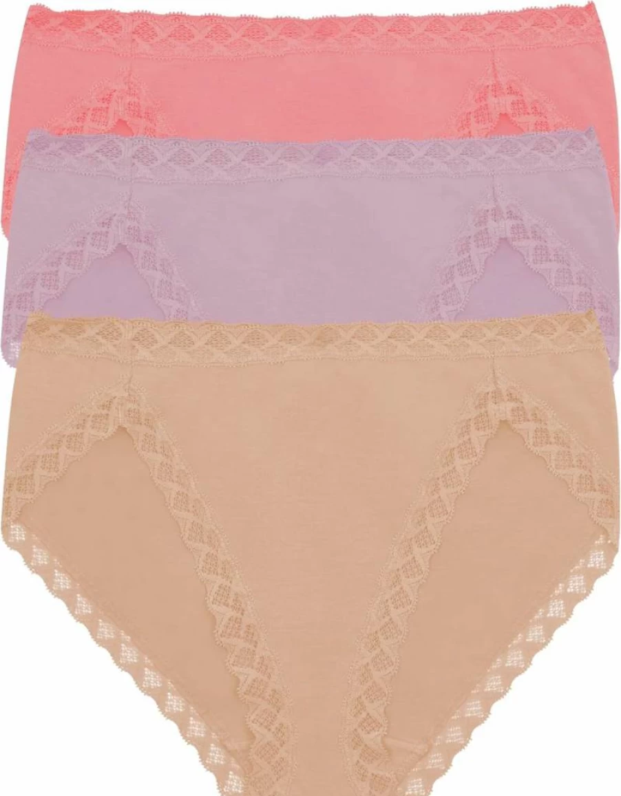 Natori Women's Bliss Perfection French Cut Panties 3-Pack | Soft Comfort Underwear | Multipack Briefs