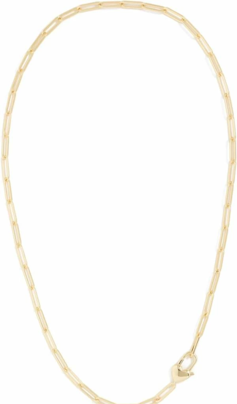 Gorjana Women's Heart Padlock Pendant Necklace - Gold-Tone Lock Charm Chain Jewelry