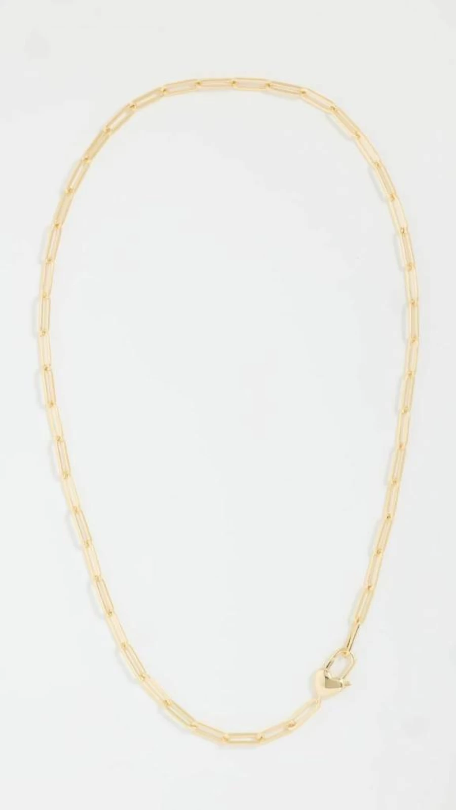 Gorjana Women's Heart Padlock Pendant Necklace - Gold-Tone Lock Charm Chain Jewelry