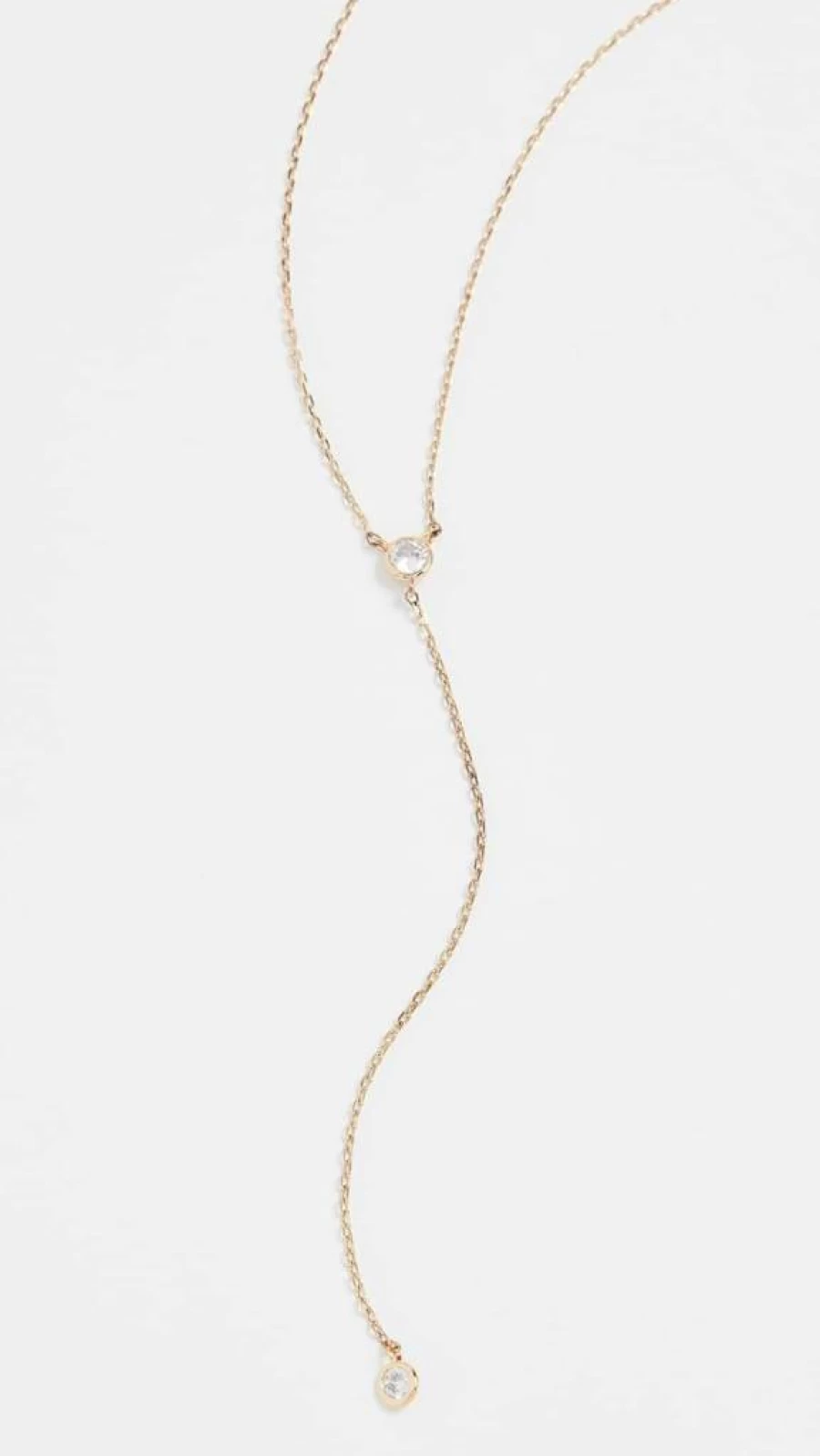 SHASHI Women's Solitaire Lariat Necklace - Elegant Gold Layered Chain Pendant for Women