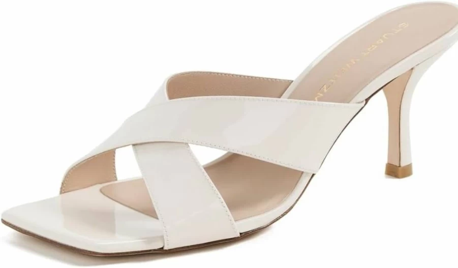 Stuart Weitzman Women's Dayne 75mm Slide Sandals | Luxury Leather Slides for Women