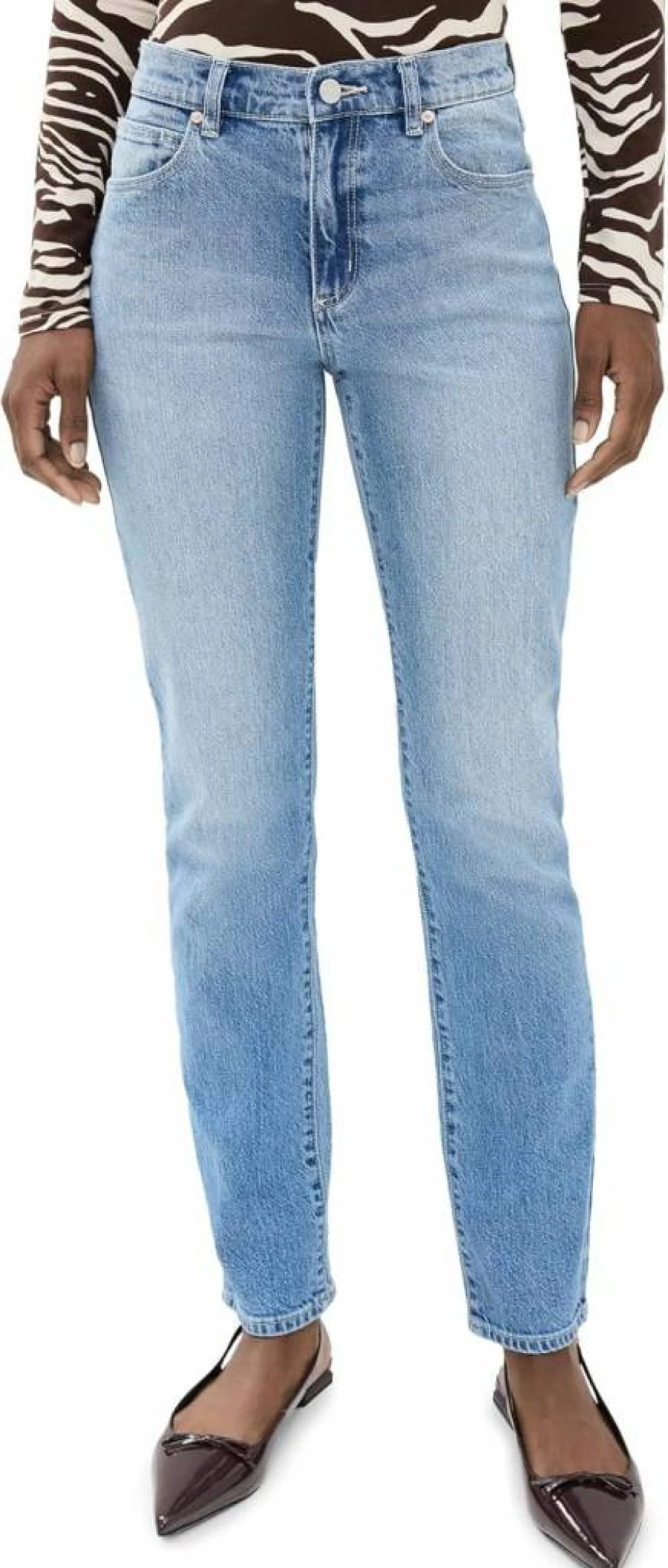 ABRAND Women's High-Rise Stovepipe Cleo Jeans - 95% Cotton Vintage Denim Pants for Women