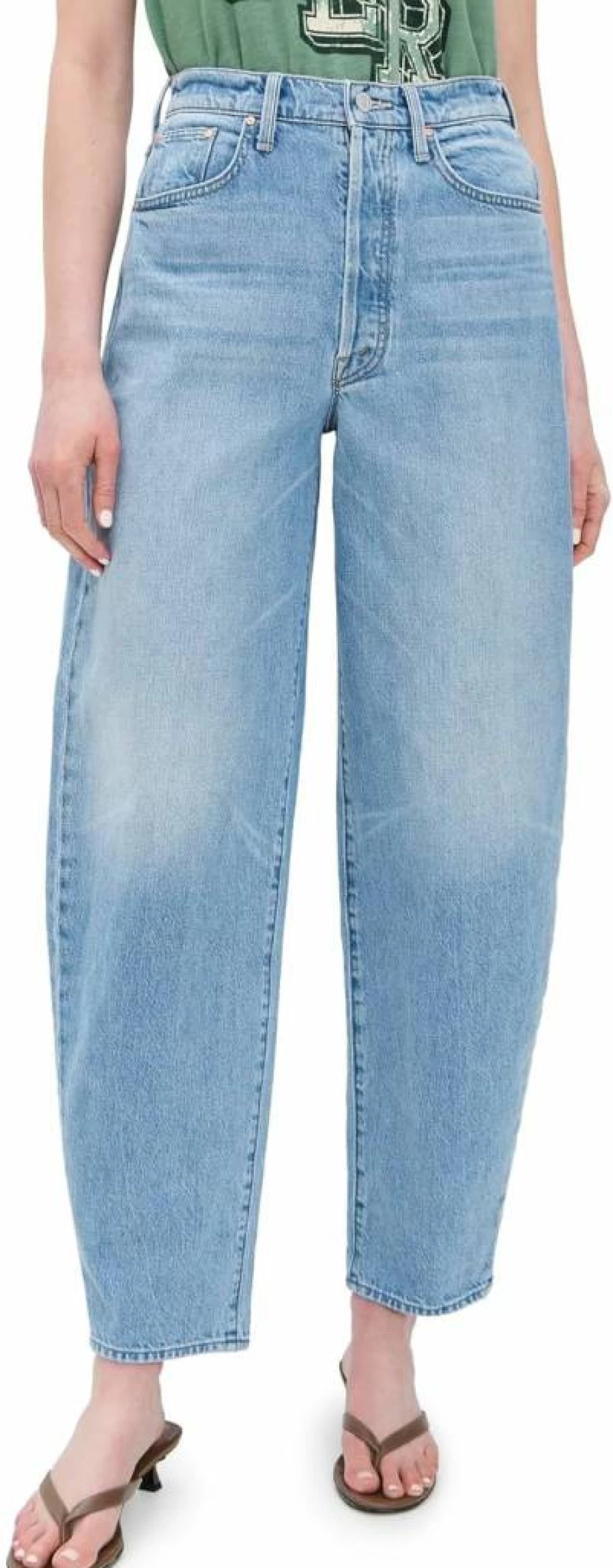 MOTHER Women's The Fangirl Distressed High-Waisted Skinny Jeans