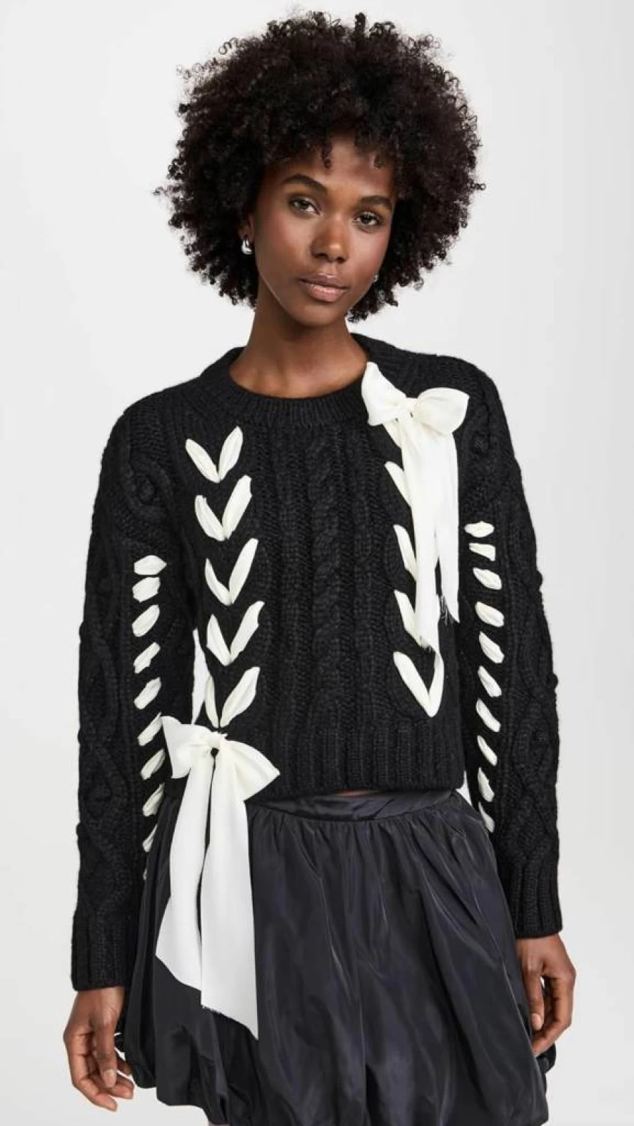 LOVESHACKFANCY Women's Parson Pullover Sweater - Feminine Knit Top
