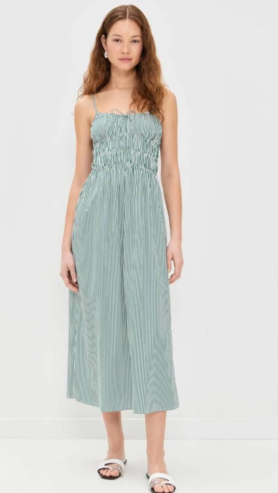 FAITHFULL THE BRAND Women's Marianne Midi Dress - Flowy Boho Summer Dress with Floral Print