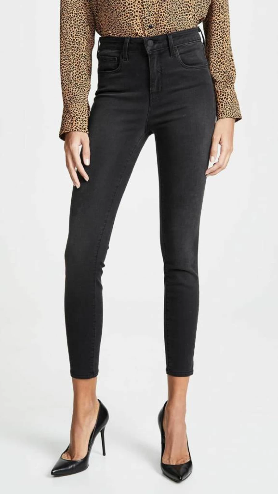 L'AGENCE Women's Margot High-Rise Slim Fit Jeans - Premium Denim Pants for Style & Comfort