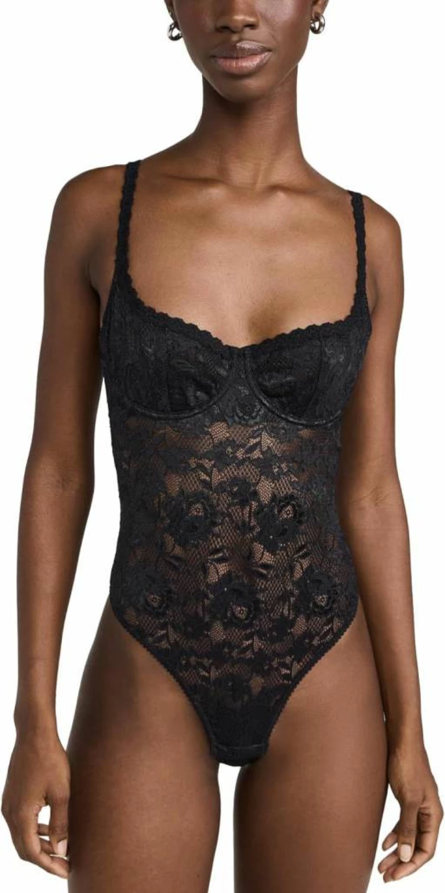 Cosabella Never Say Never Balconette Thong Bodysuit for Women - Lace Lingerie Bodysuit
