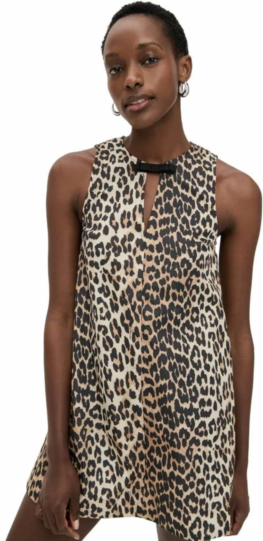 Ganni Women's Duchesse Nylon Mini Dress - Sleek & Stylish Party Outfit