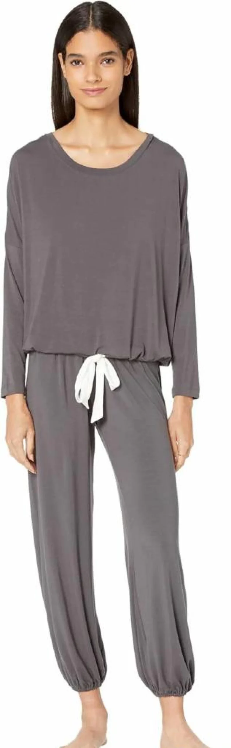 Eberjey Gisele Women's Modal Pajama Set - Soft Long Sleeve Scoop Neck Top & Comfortable Lounge Pants