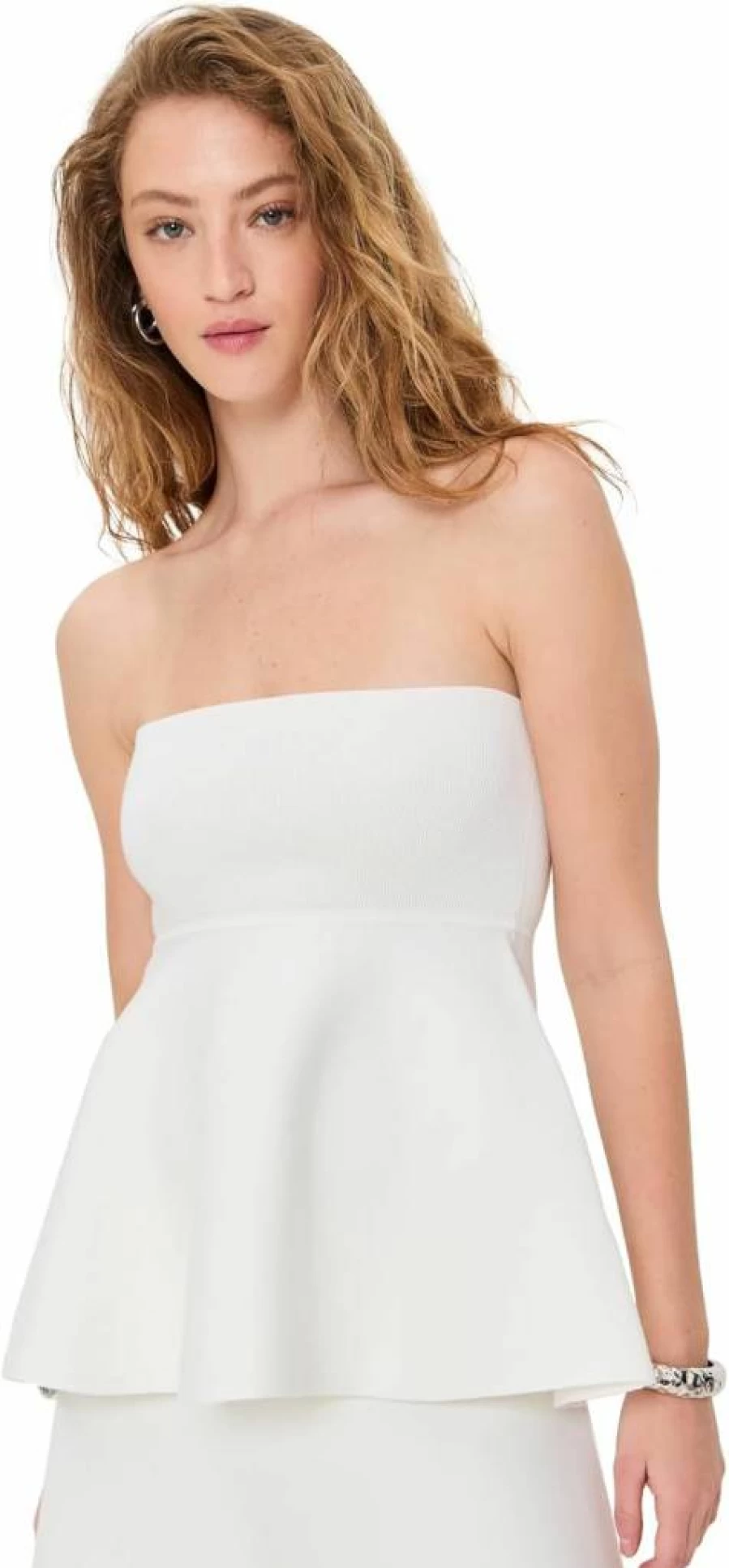 Line & Dot Women's Isadore Knit Peplum Sweater Top - Soft Casual Pullover for Women