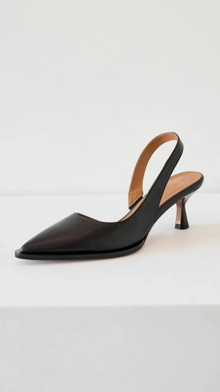 ATP Atelier Women's Desana Black Nappa Leather Slingback Heels