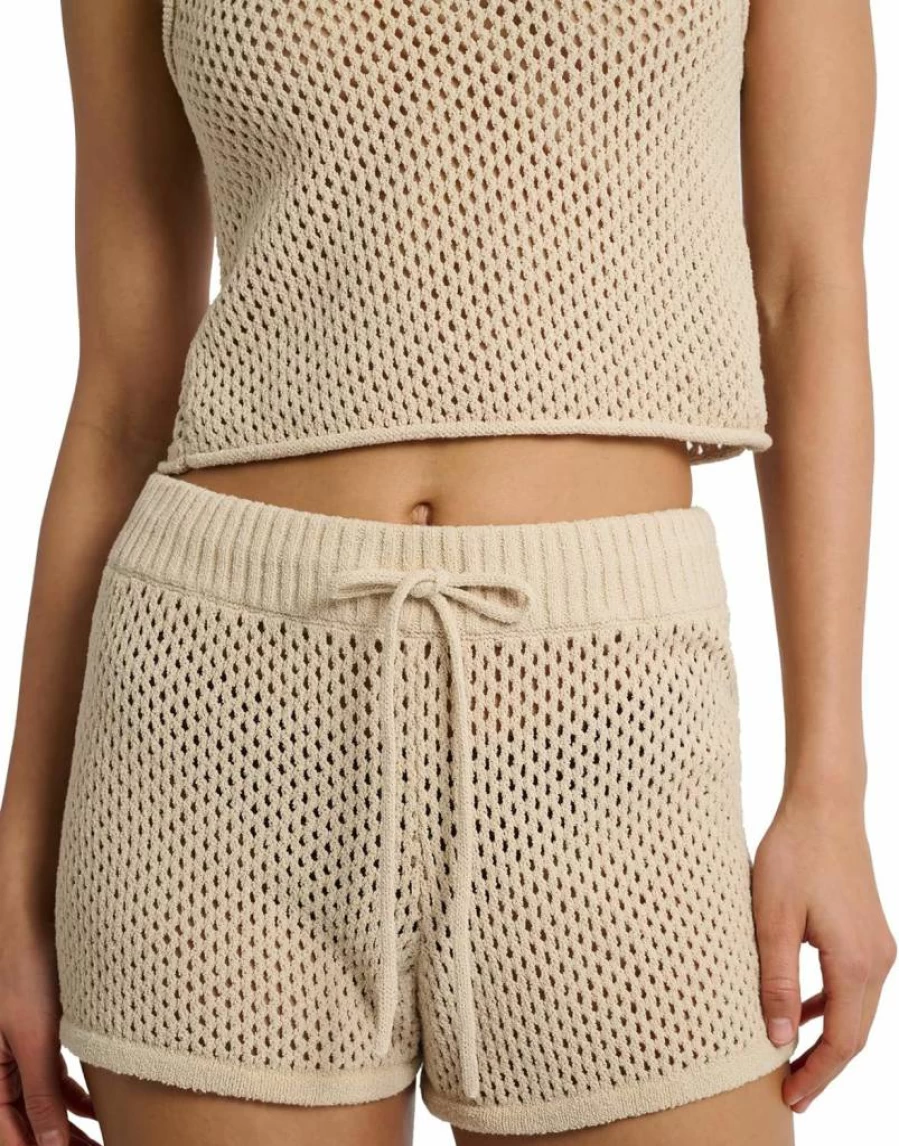 Onia Women's Crochet Knit Micro Shorts - Boho Chic Summer Shorts for Women