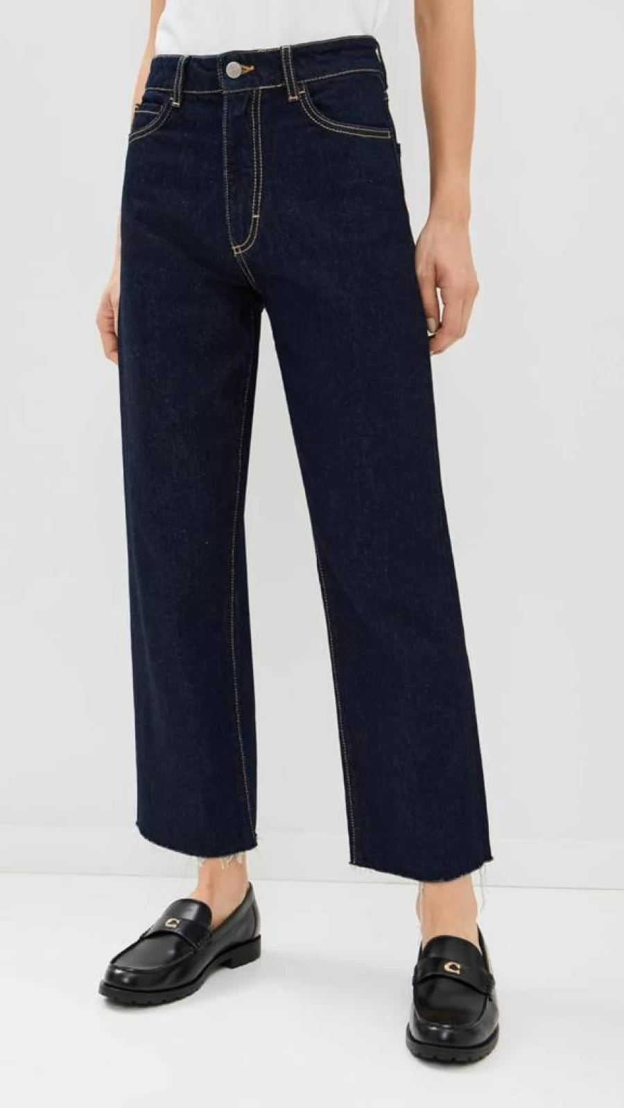 ICON DENIM LA Women's Jill High-Rise Straight Leg Jeans - Classic Blue Denim Pants for Women
