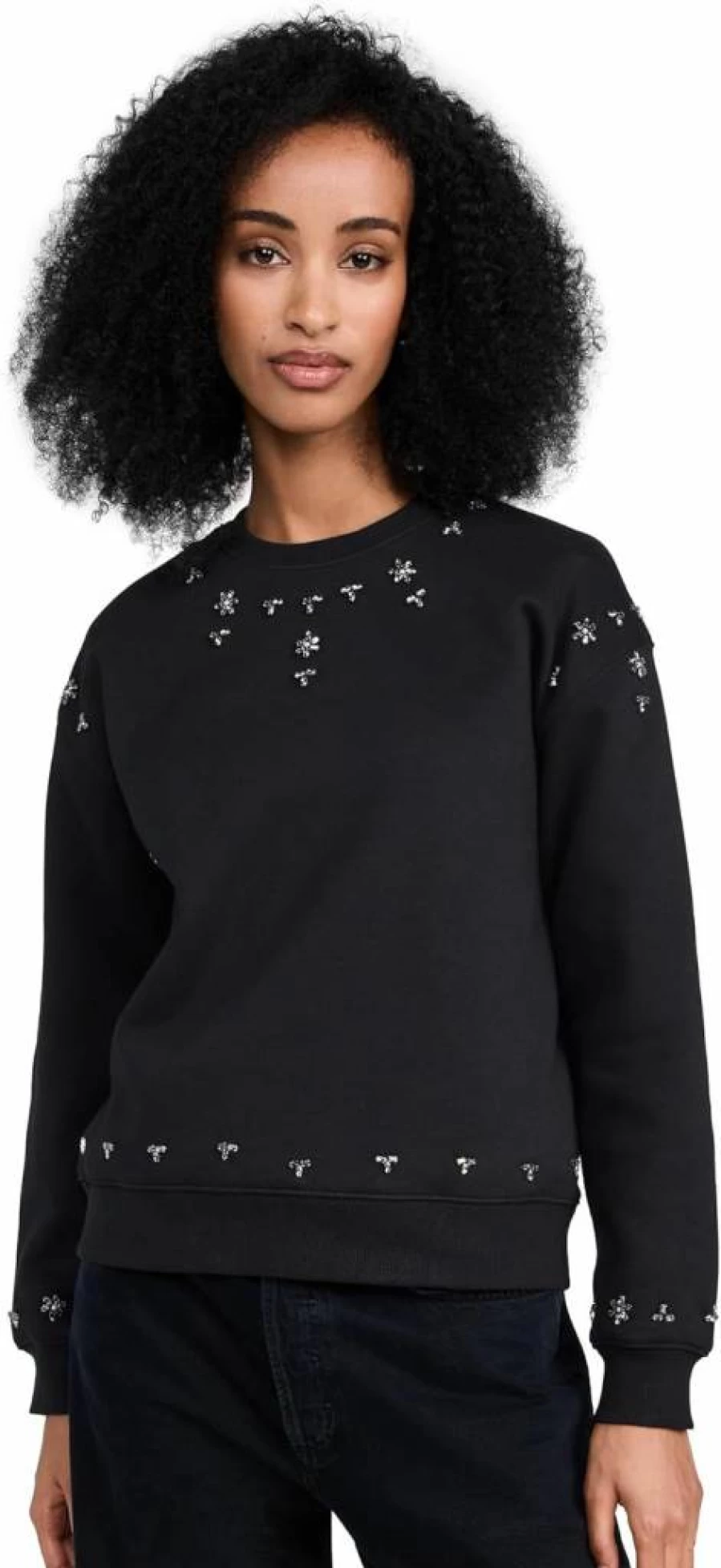 Sea Women's Caryl Embroidered Beaded Sweatshirt - Stylish Casual Pullover