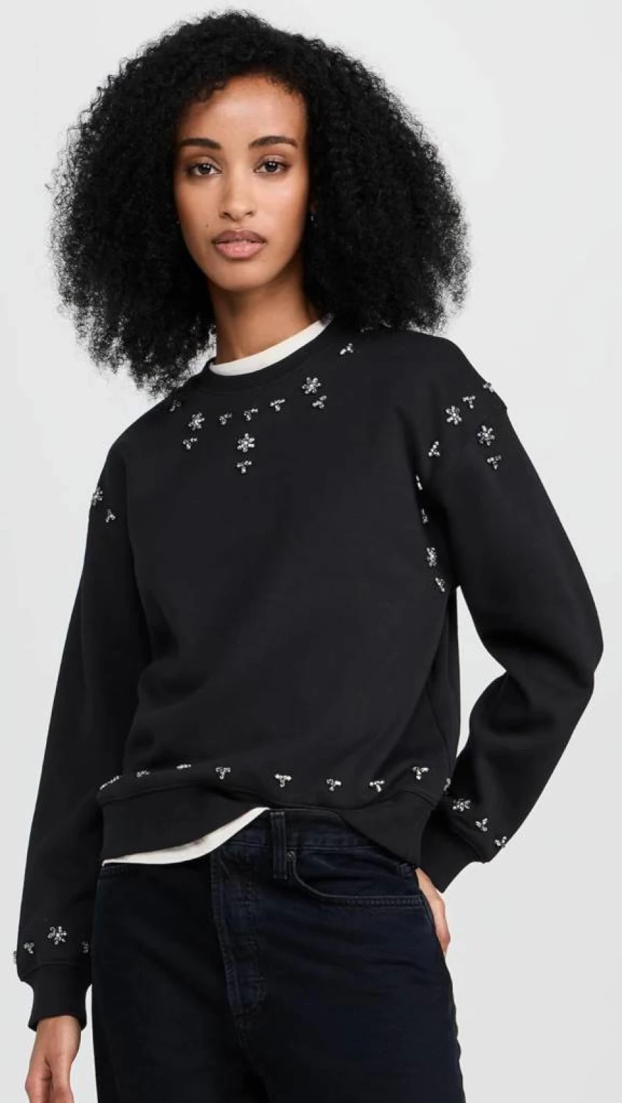 Sea Women's Caryl Embroidered Beaded Sweatshirt - Stylish Casual Pullover