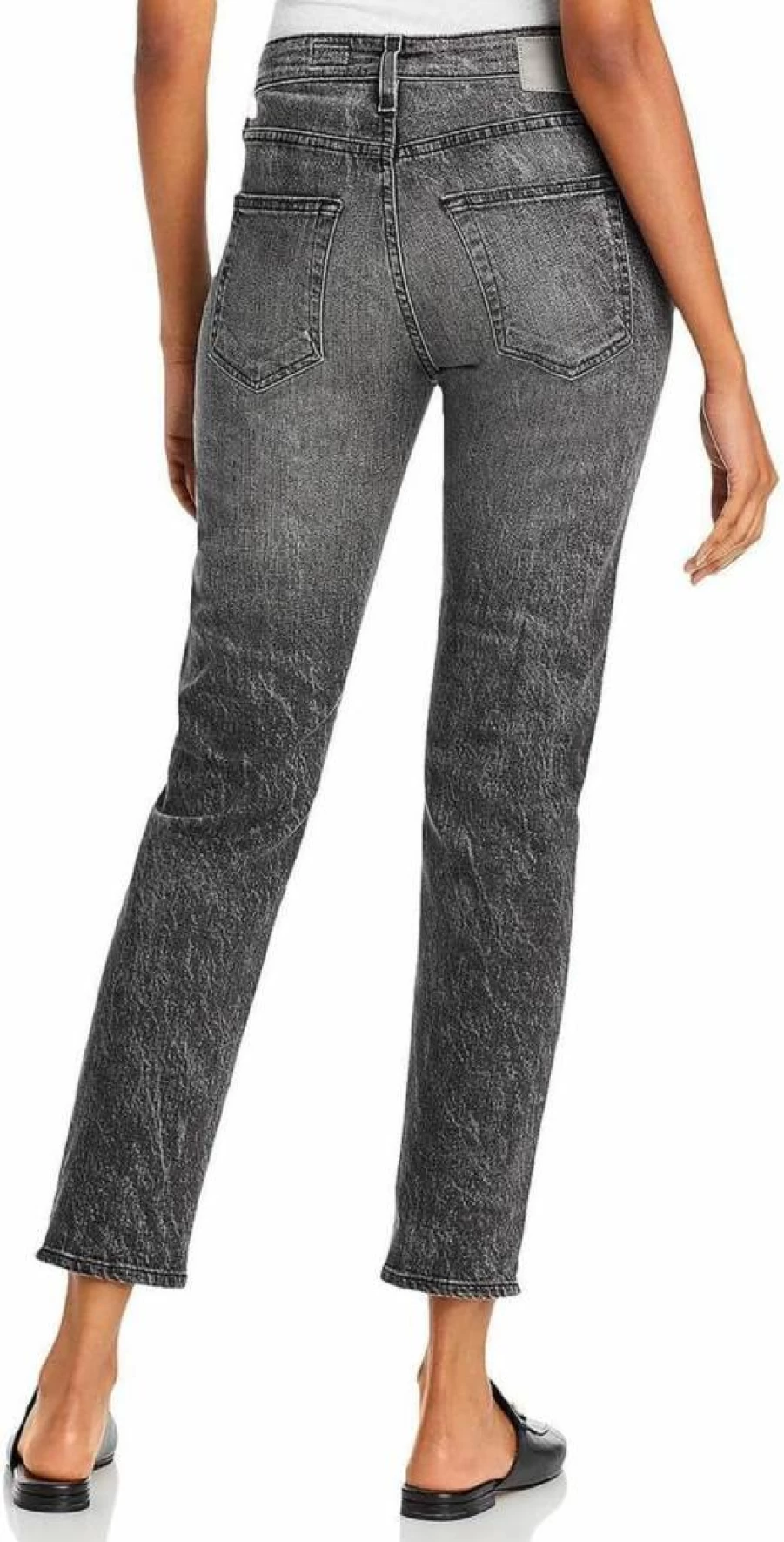 AG Adriano Goldschmied Women's Ex-Boyfriend Distressed High-Waisted Slim Fit Jeans