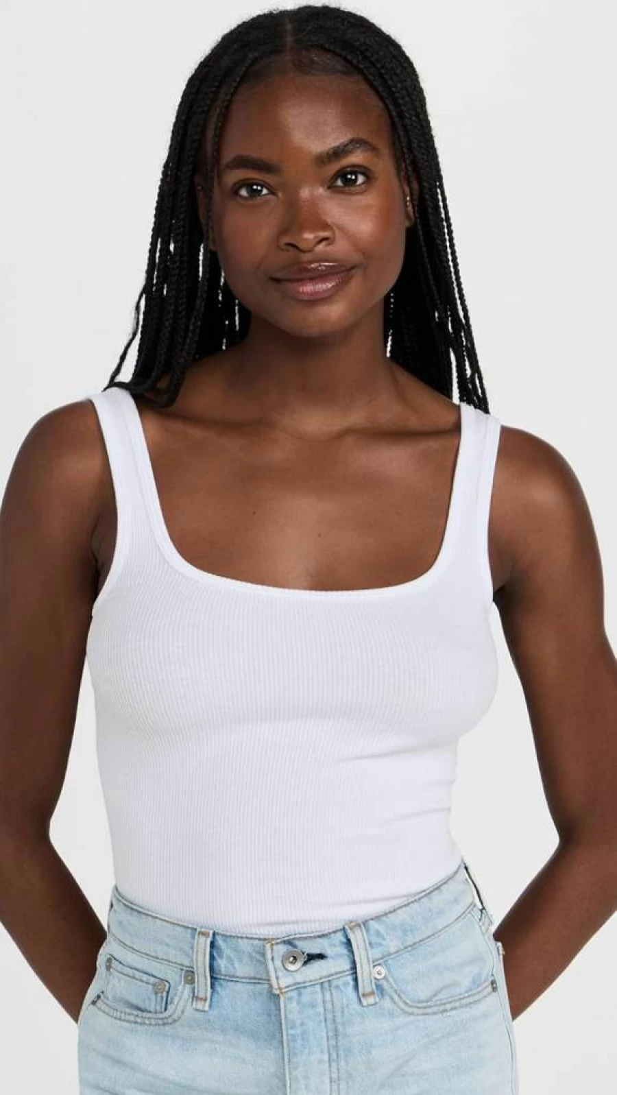 Rag & Bone Women's Essential Ribbed Scoop Neck Tank Top