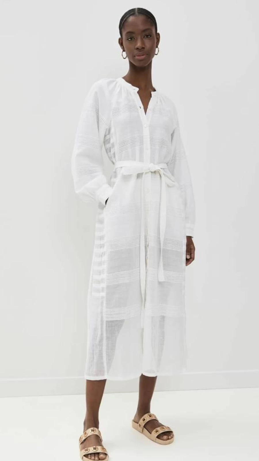 lemlem Women's Makeda Button-Up Dress – Stylish and Comfortable Summer Wear