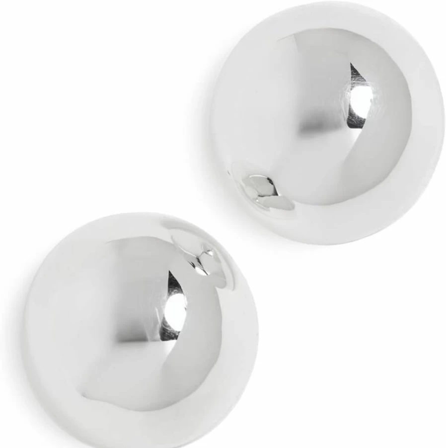 Annika Inez Women's Oversized Hemisphere Earrings - Large Statement Hoop Earrings for Women