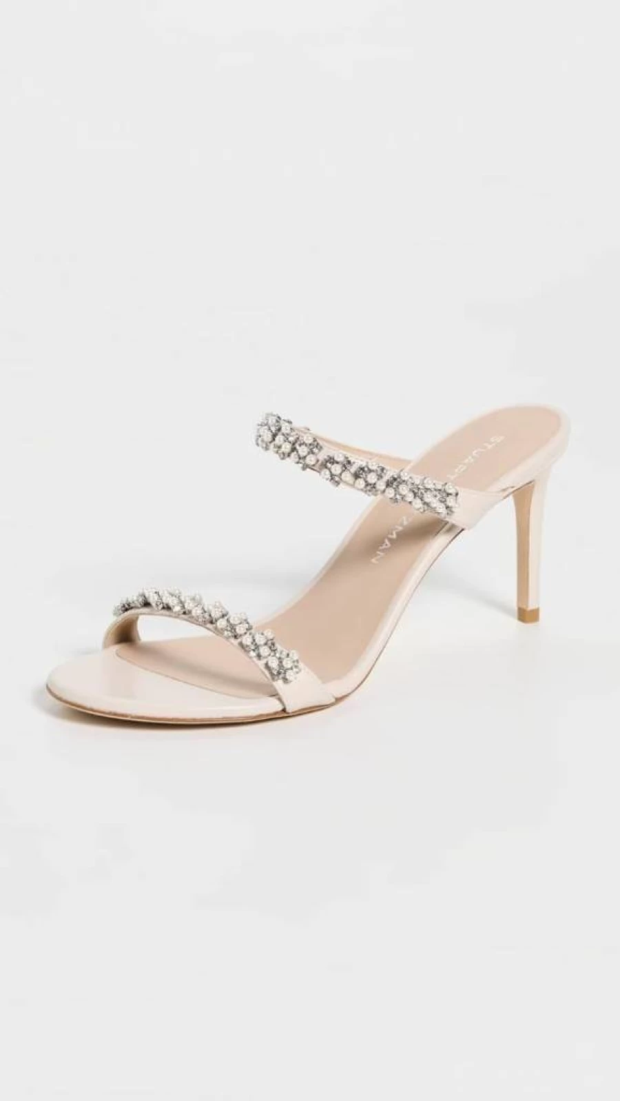 Stuart Weitzman Women's Poppy 75mm Slide Sandals Heels - Elegant Comfort Summer Shoes