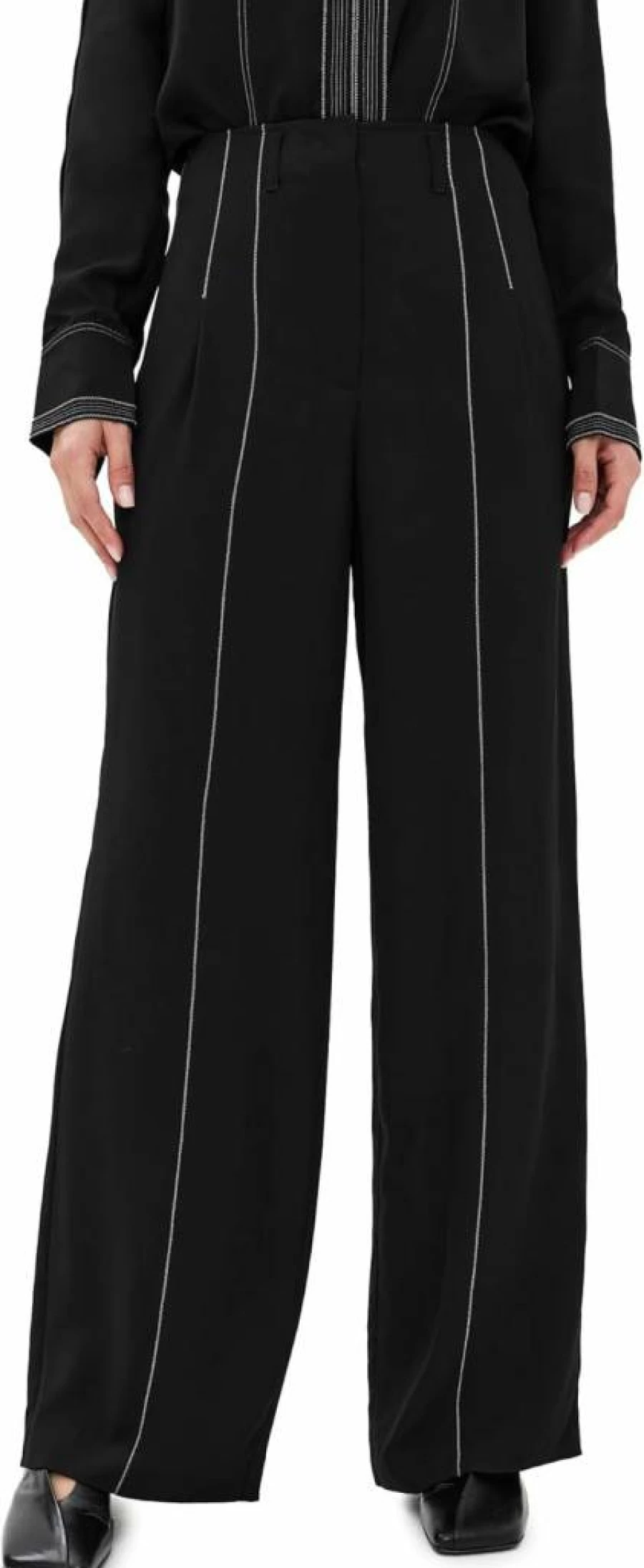Ulla Johnson Women's Delvine Pants | High-Waisted Wide-Leg Trousers | Floral Print Linen Blend | Boho Chic Style