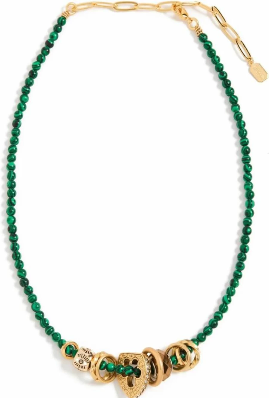 Elizabeth Cole Women's Ines Necklace - Elegant Gold Pendant Necklace for Women