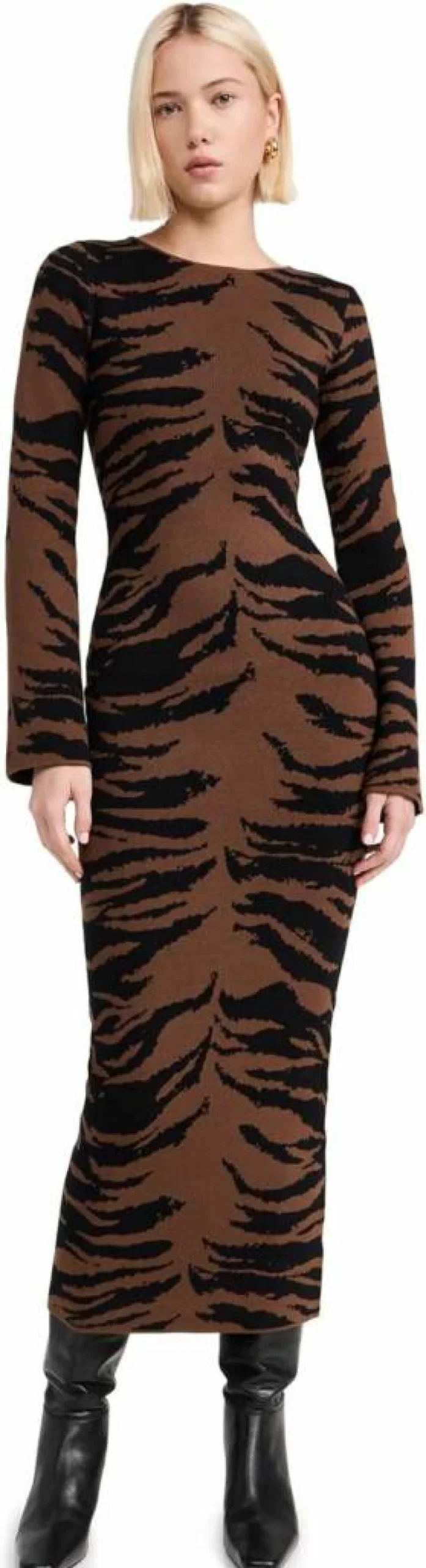 Line & Dot Women's Cecily Knit Sweater Dress - Casual Chic Long Sleeve Tunic Dress