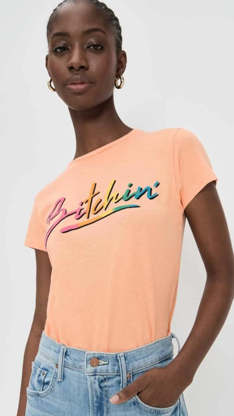 MOTHER Women's The Lil Goodie Goodie Tee - Vintage Inspired Graphic T-Shirt