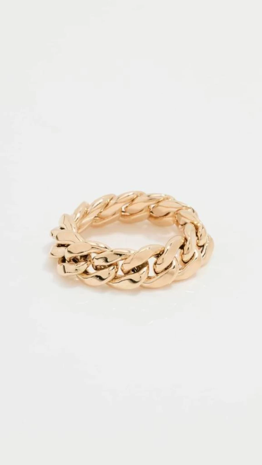 ZOE CHICCO 14K Gold Chunky Chain Ring for Women - Heavy Metal Statement Jewelry
