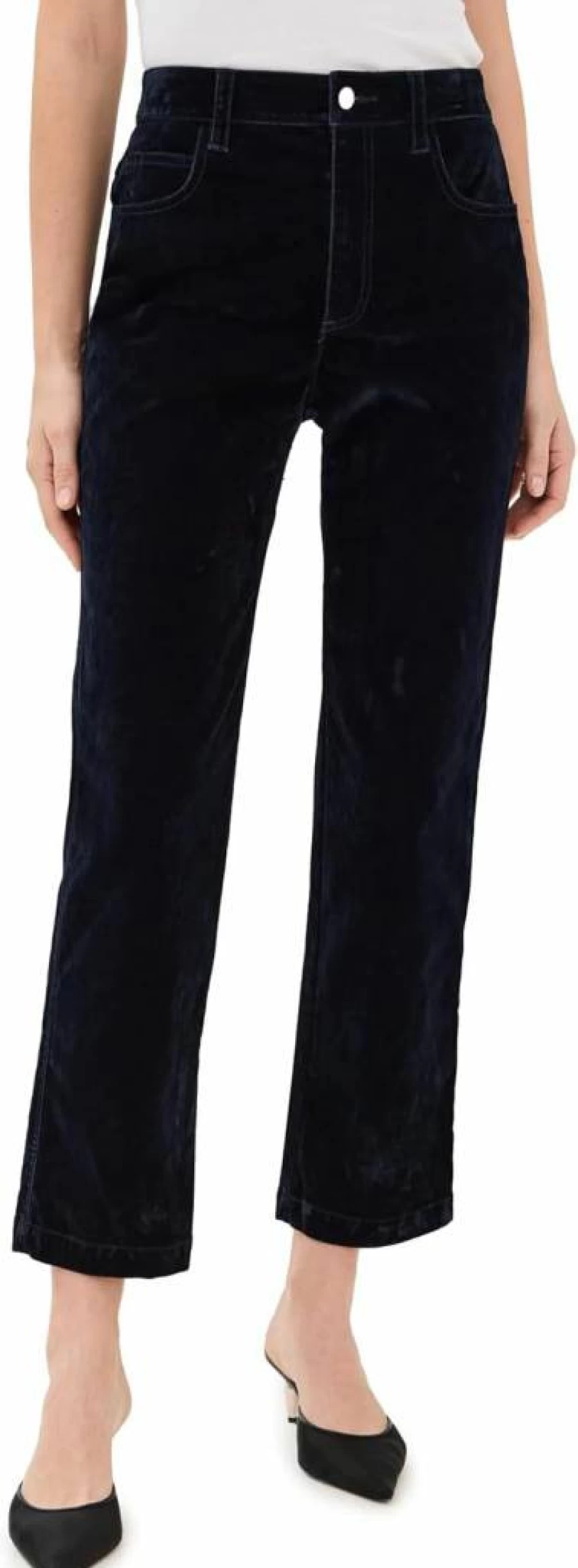 ALC Women's Velvet Pants - Willie High-Waisted Lounge & Dress Trousers