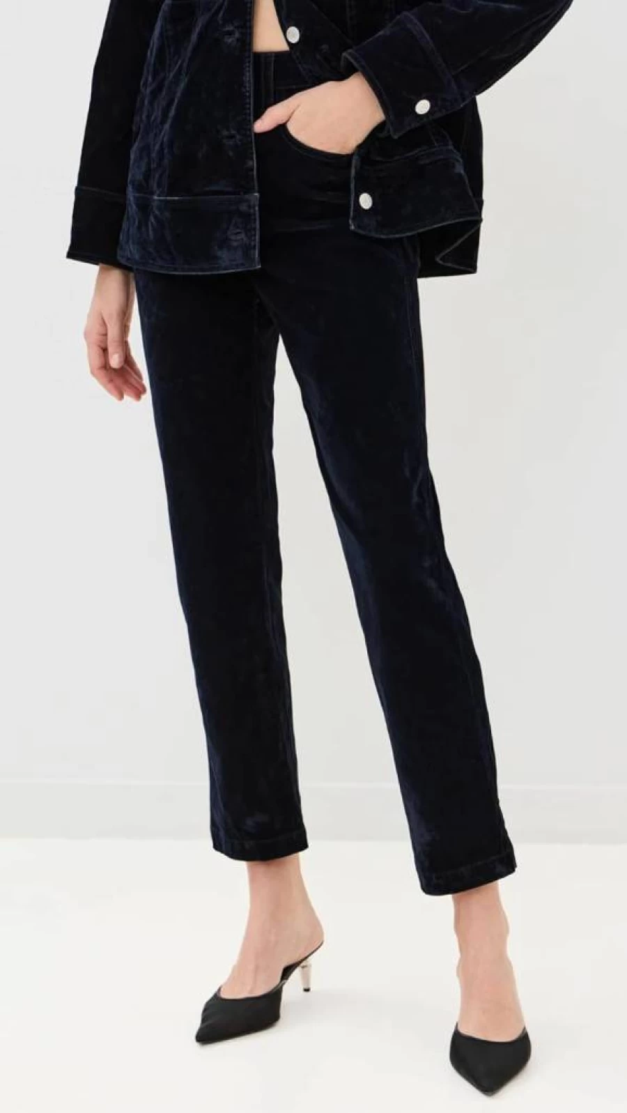 ALC Women's Velvet Pants - Willie High-Waisted Lounge & Dress Trousers