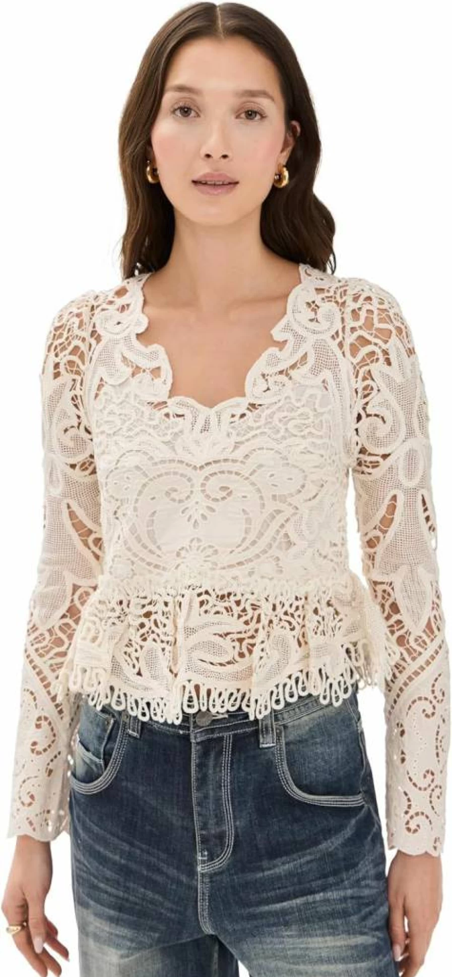 Sea Women's Gianna Lace Top - Elegant Feminine Blouse