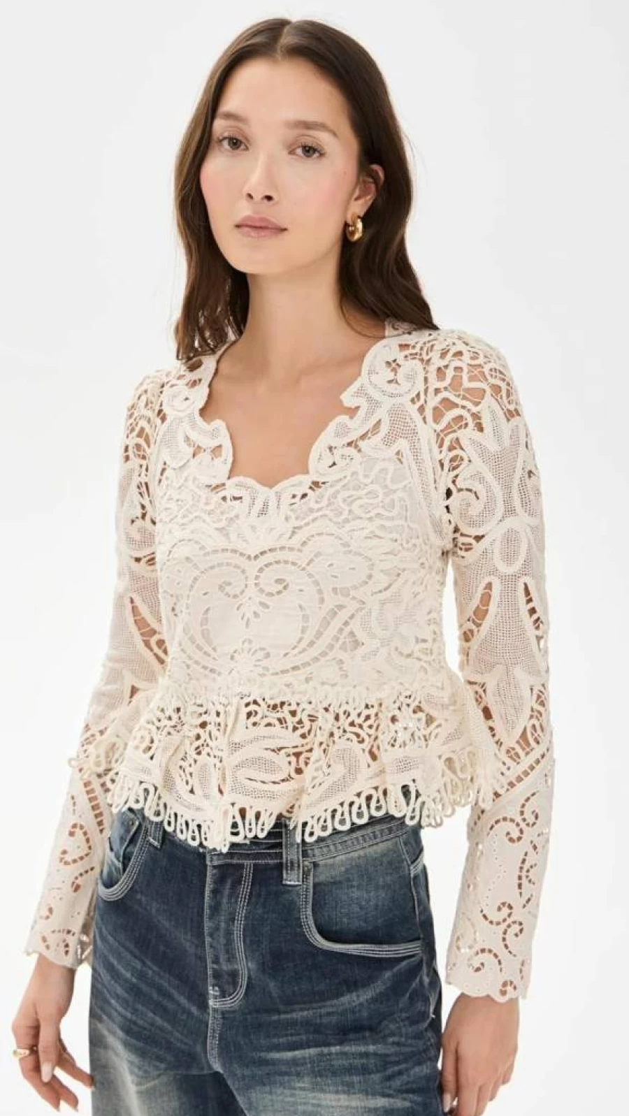 Sea Women's Gianna Lace Top - Elegant Feminine Blouse