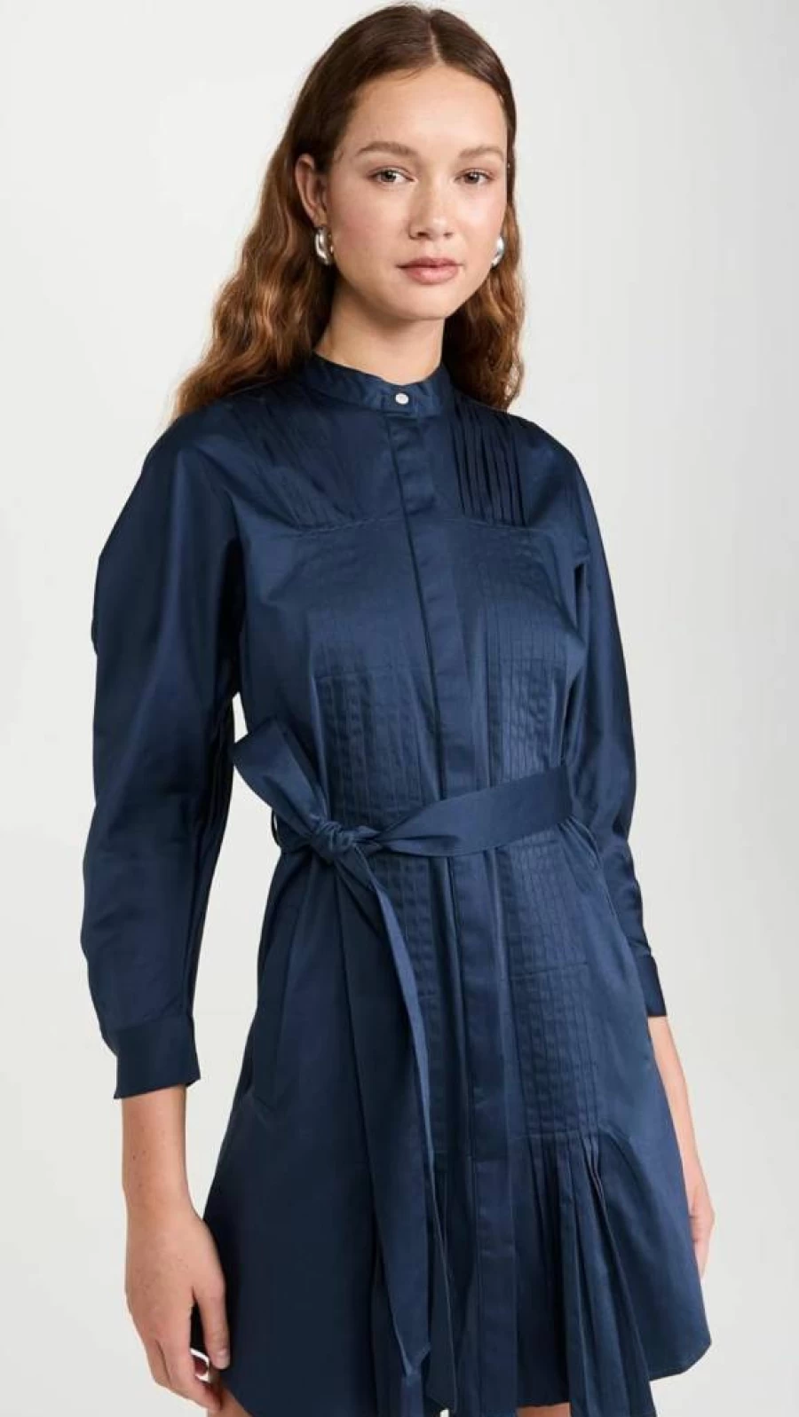 TRUTH Women's Dina Button-Down Shirt Dress Casual Long Sleeve Stylish Tunic Top