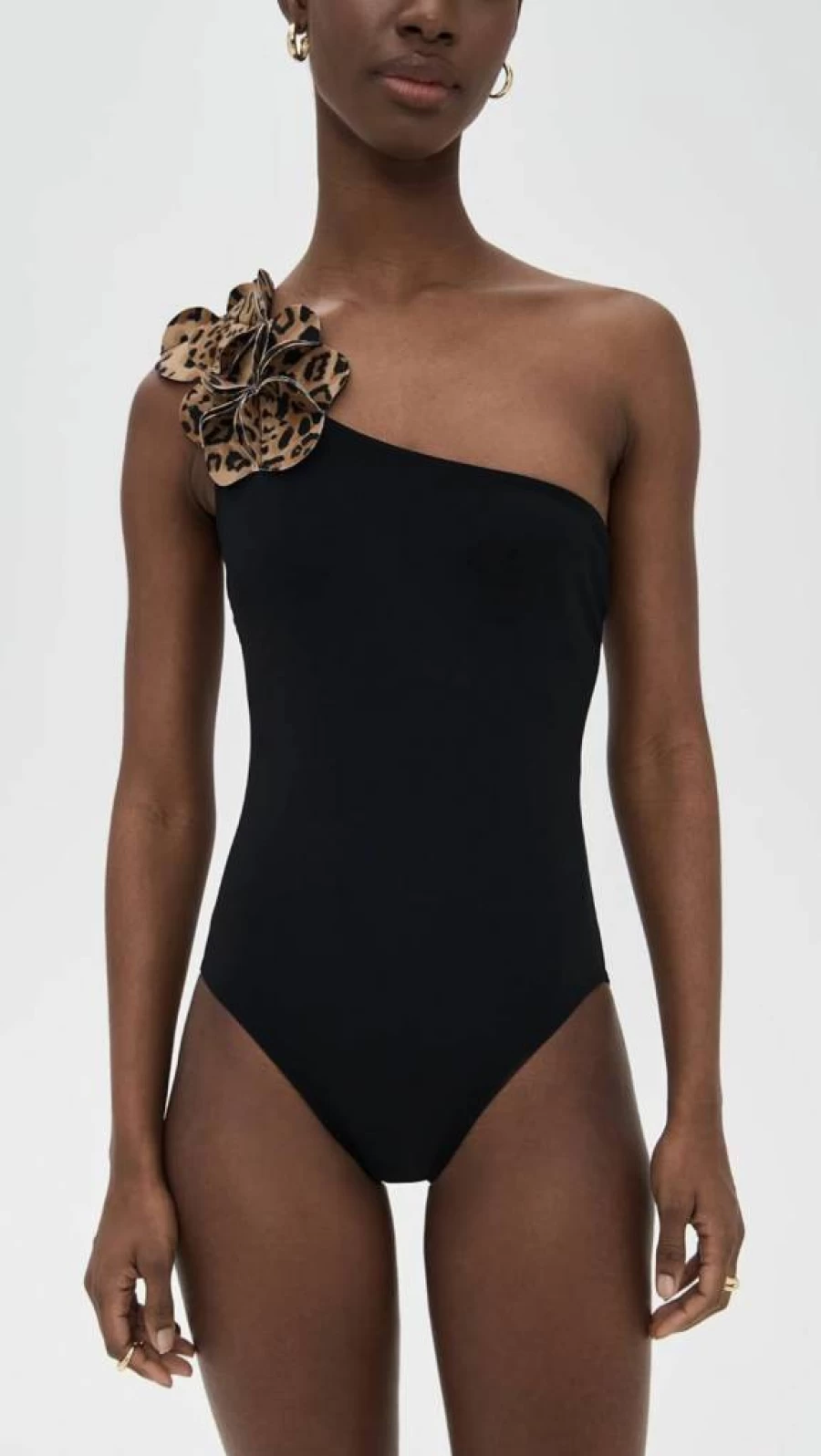 Karla Colletto Women's Izzy One Shoulder Swimsuit with Shelf Bra - Elegant One-Piece Bathing Suit
