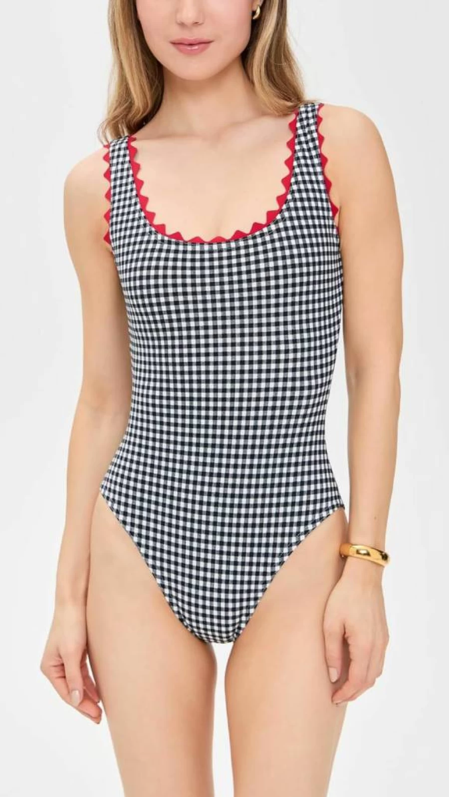 Karla Colletto Women's Livvy Underwire Tank Swimsuit One Piece Round Neck Silent Design