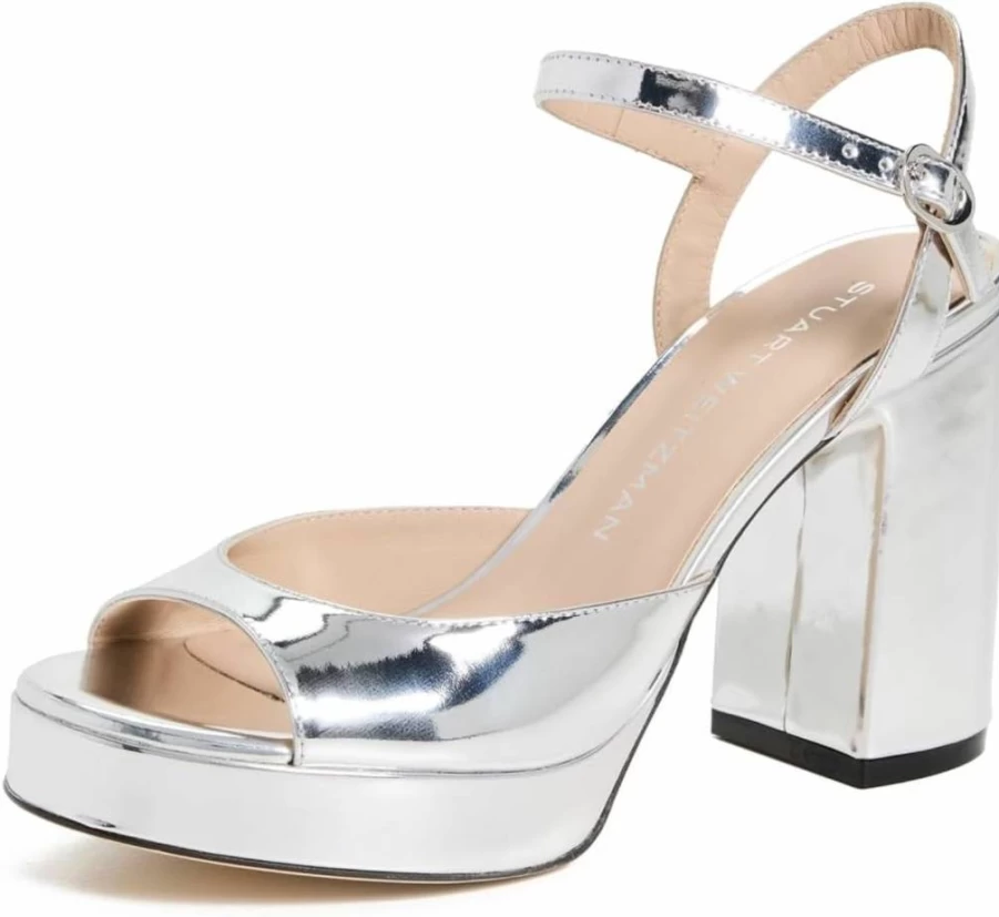 Stuart Weitzman Women's Dayna II Platform Sandals – Luxury High Heel Summer Shoes