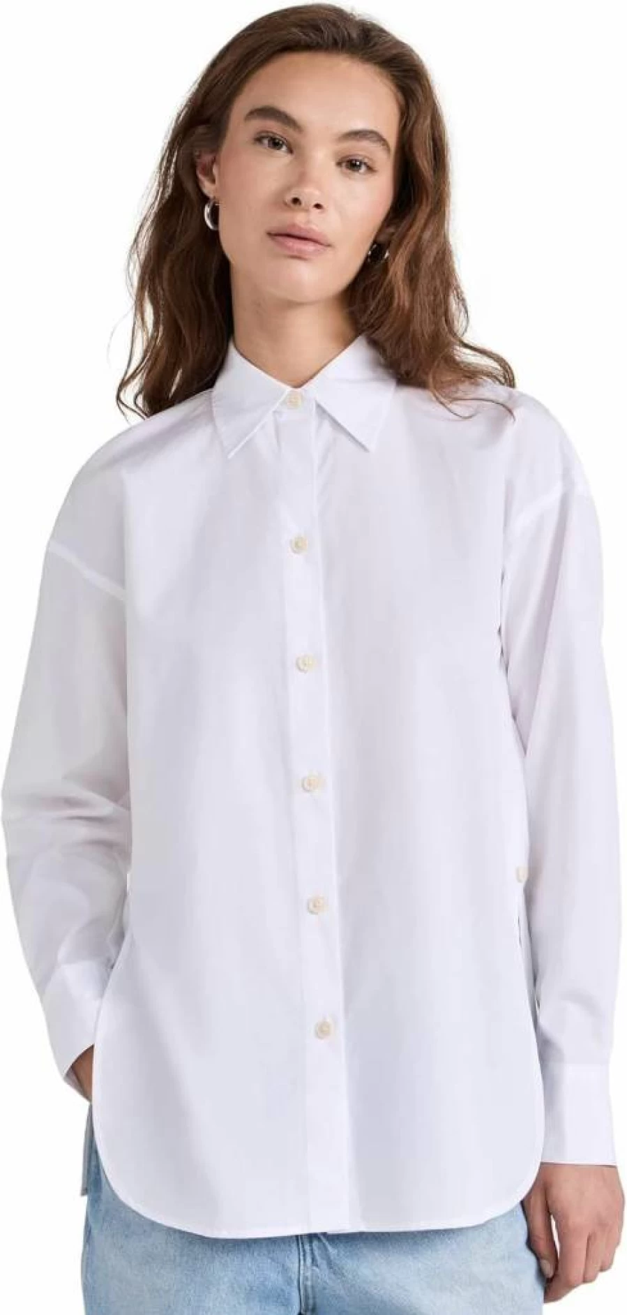 Vince Women's Convertible Button-Down Shirt - Stylish & Versatile Blouse for Casual & Formal Wear